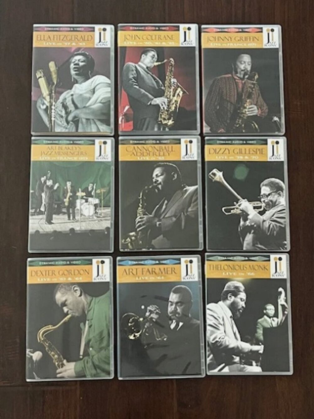 Lot of 9 JAZZ ICONS Live '59 thru '71 DVD Set